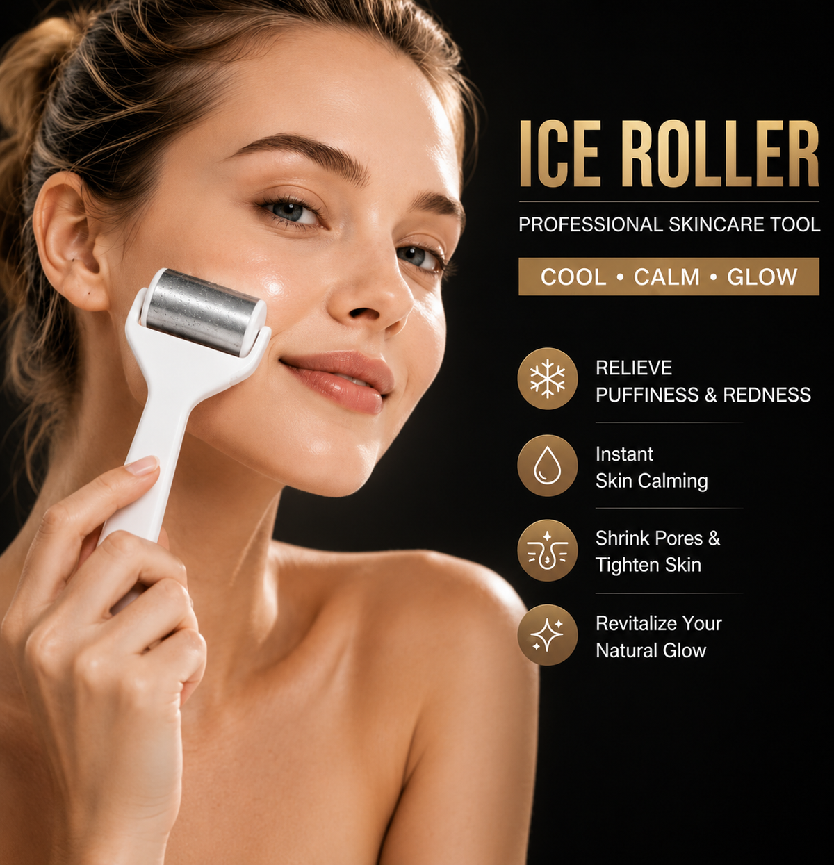 PuhMaxx Stainless Steel Ice Roller